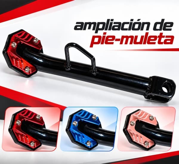 AMPLIACION PIE MULETA ALUMINIO AZUL AMIKO