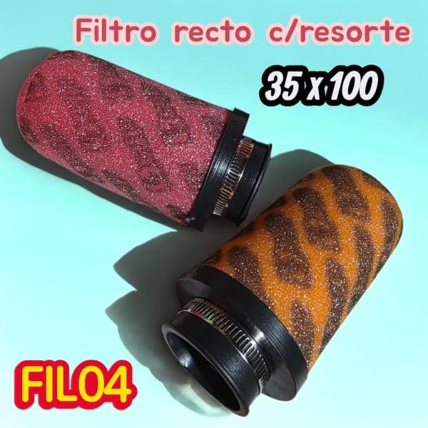 FILTRO RECTO 35*100 C/RESORTE DELF