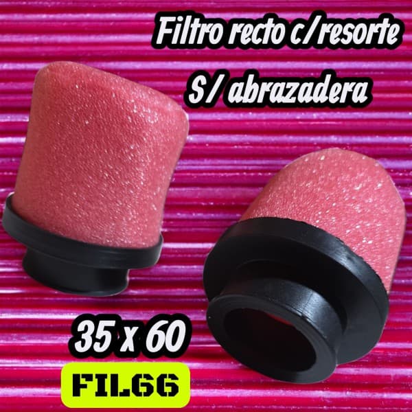 FILTRO RECTO 35*60 C/RES S/AB ROJO DELF
