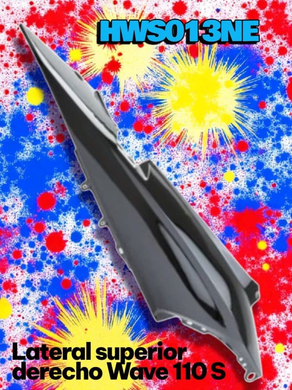 LATERAL SUPERIOR DERECHO NEGRO HD WAVE 110 S NITRO