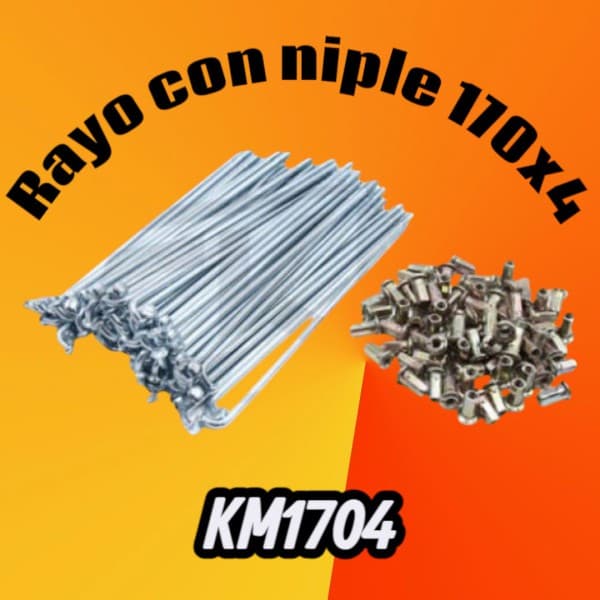 RAYO CON NIPLE 170 X 4 YBR 36 UNID KM