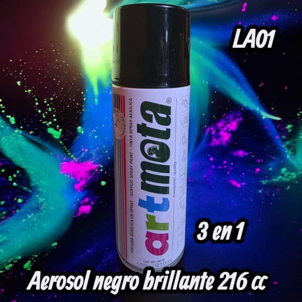 AEROSOL X 216CC  3-1 NEGRO BRILL MOTA