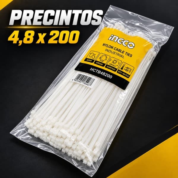 PRECINTOS 4,8 X 200 BLANCOS AMIKO