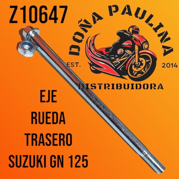 EJE RUEDA TRAS.SUZUKI GN 125 HADA