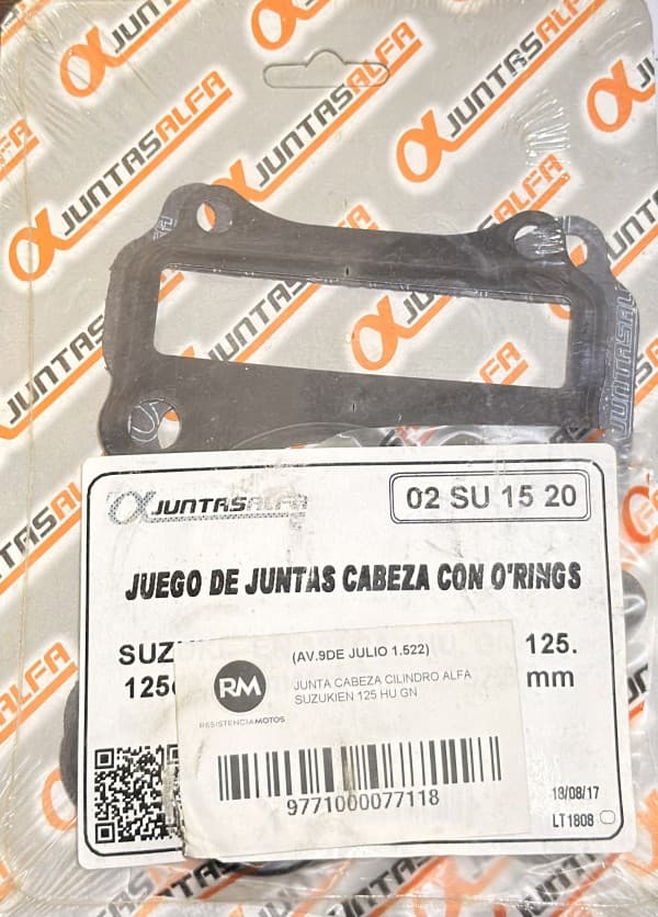 JUNTA CILINDRO SUZUKI 125 C/ORING ALFA