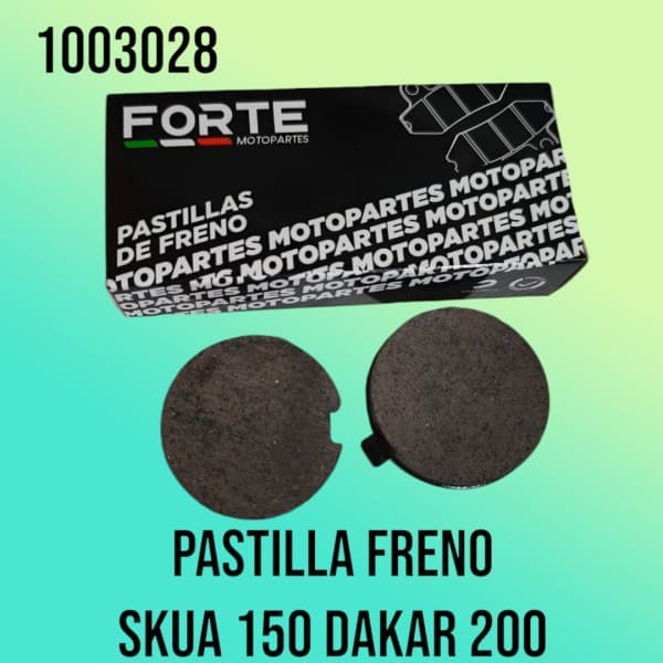 PASTILLA FRENO SKUA150 DAKAR 200FORTE JGO