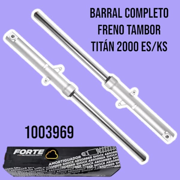 BARRALES COMPLETO FRENO TAMBOR TITAN 2000 ES/KS JGO - FORTE