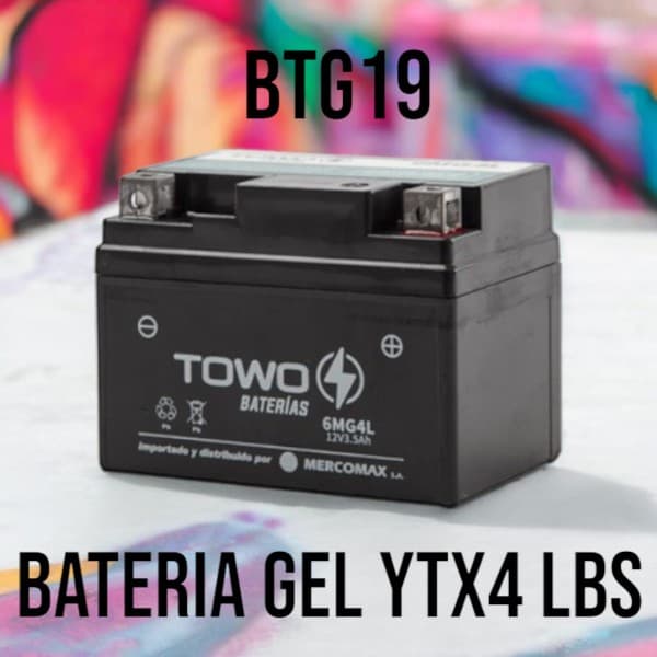 BATERIA TOWO GEL 12V YTX 4 LBS DAX