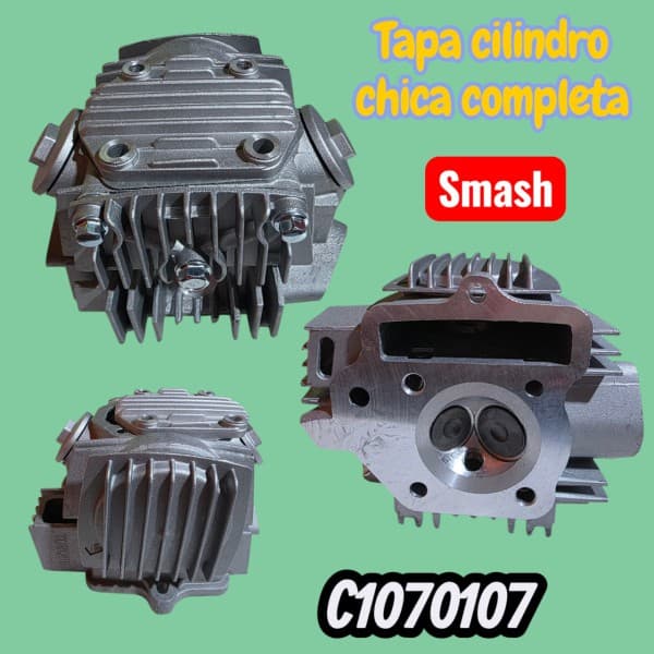 TAPA CILINDRO SMASH 110 CHICA COMPLETA CARBO