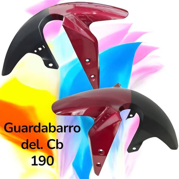 GUARDABARRO DEL CB 190 ROJO/NEGRO
