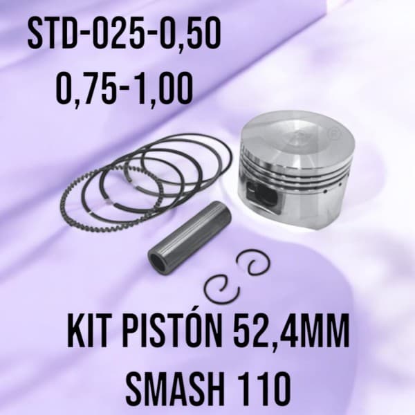 PISTON KIT 52,4MM SMASH 110 - 1,00 CKM