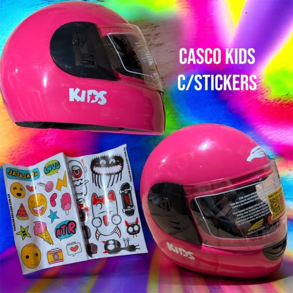 CASCO HALCON H5 KIDS ROSADO STICKERS XS 54