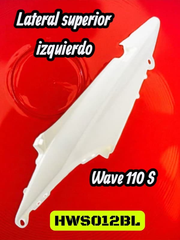 LATERAL SUPERIOR IZQUIERDO BLANCO HD WAVE 110 S NITRO