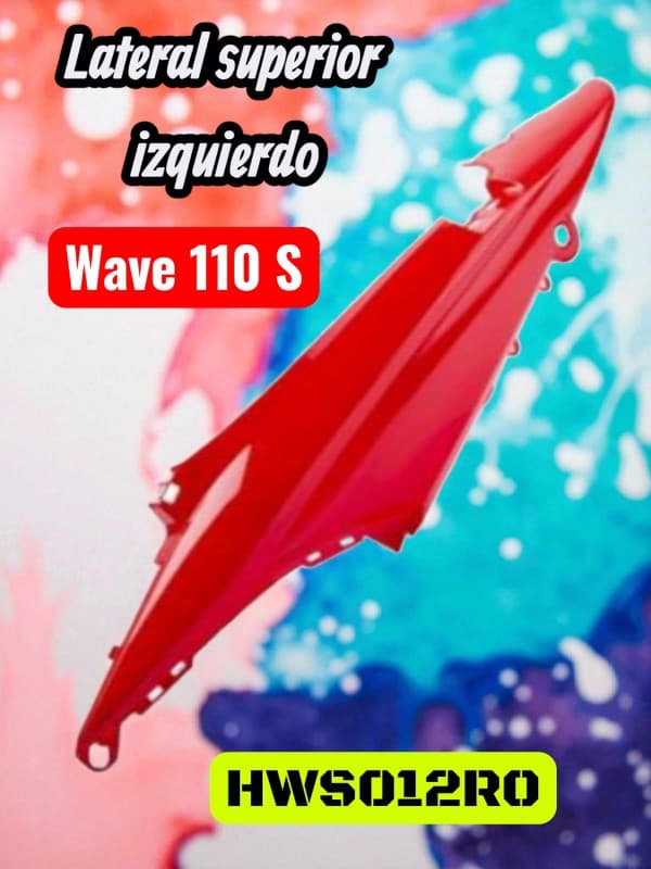 LATERAL SUPERIOR IZQUIERDO ROJO HD WAVE 110 S NITRO