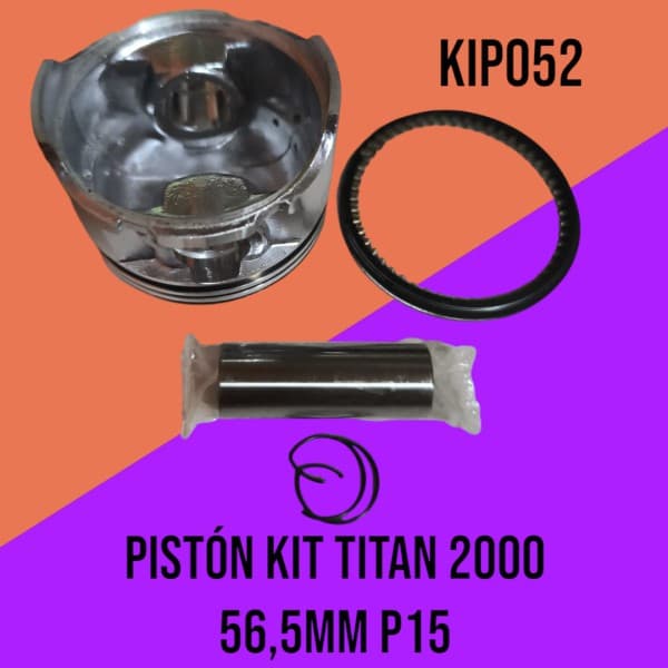 PISTON KIT TITAN 2000 56,5mm P15 0,50 HADA