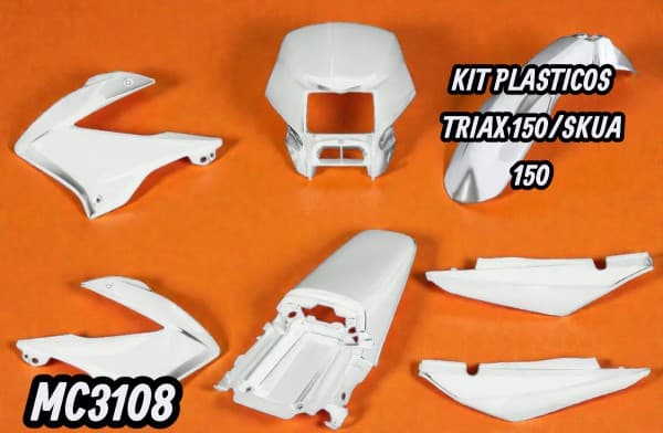 KIT PLASTICOS PRO TORK SKUA150 M/V BLANCO