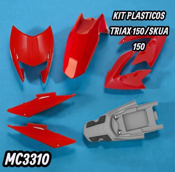KIT PLASTICOS PRO TORK 150 SKUA150 M/N ROJO