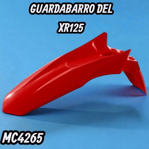 GUARDABARRO DEL. PRO TORK XR125L ROJO