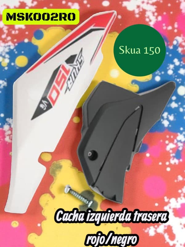 CACHA IZQUIERDA TRASERA ROJO/NEGRO SKUA 150 NITRO