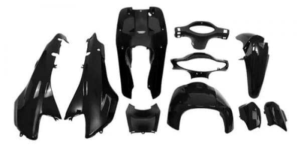KIT PLASTICOS SMASH NEGRO FLEX (10 P) OKINOI