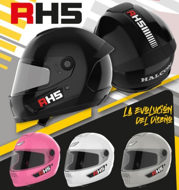 CASCO HALCÓN RH5 GRIS BRILLANTE L (60cm) )
