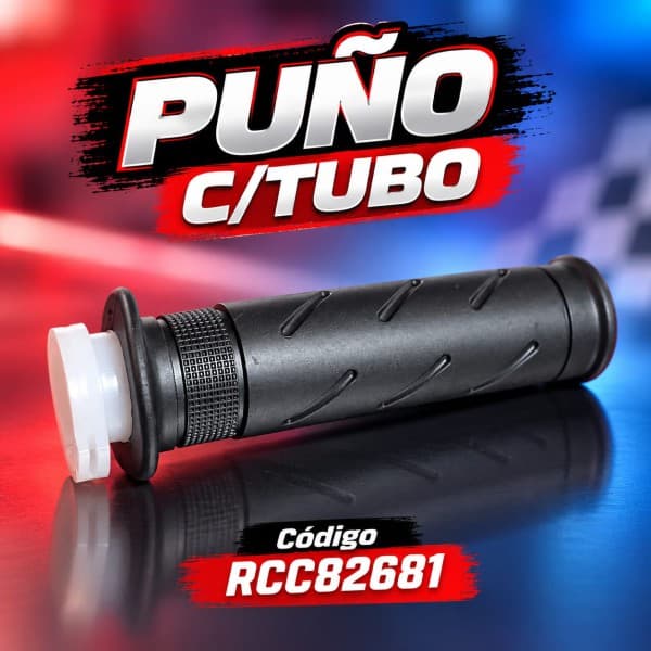 PUÑO GOMA NEGRO C/TUBO (unidad) - SPARTA