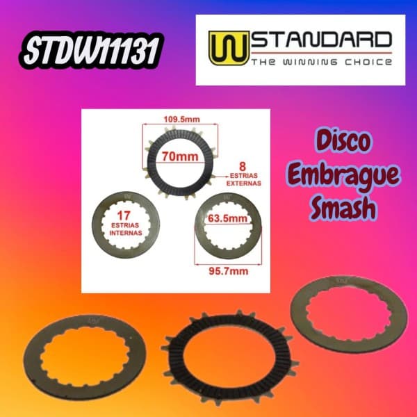 DISCO EMBRAGUE SMASH 110 M/V / C-90 W STD