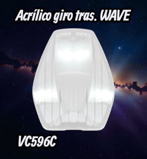 Acrilico giro tras H WAVE (CRISTAL) PLASTICA VC