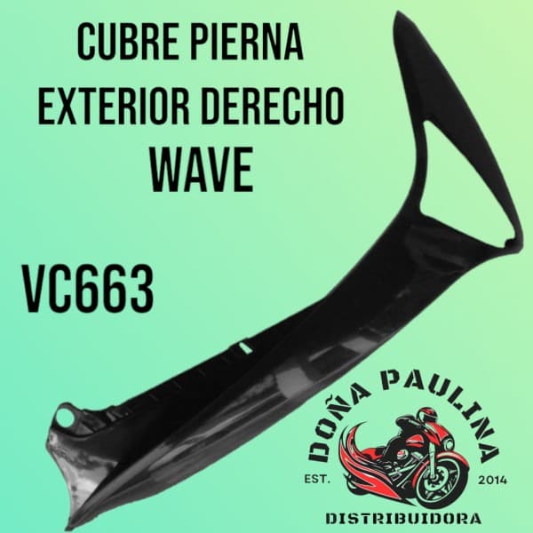CUBRE PIERN EXT WAVE DERECHO NEGRO VC
