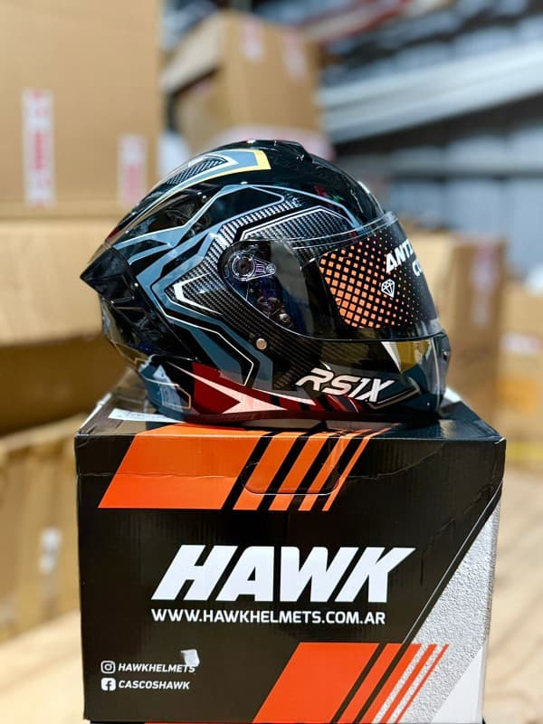 CASCO HAWK RS1X THUNDER DORADO BRILLANTE XL 62