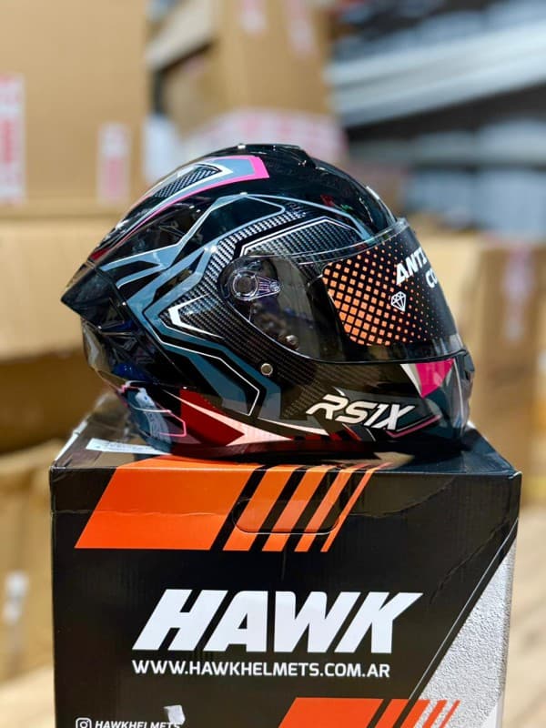 CASCO HAWK RS1X THUNDER ROSADO BRILLANTE L 60